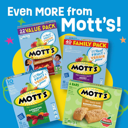 Mott's Halloween Animal Fruit Snacks for Costume Party Tables – Easy Outdoor Treat Bowl Offering, Gluten Free 40 Pouch Pack