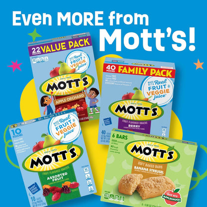 Mott's Real Fruit Juice Concentrate Halloween Snacks – Better For You Gummy Alternative for Comfort Snacking, 32 oz Family Pack