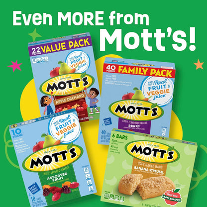 Mott's Soft Baked Bars – Hike and Travel Snack for Adults, Lightweight Pocket Bar
