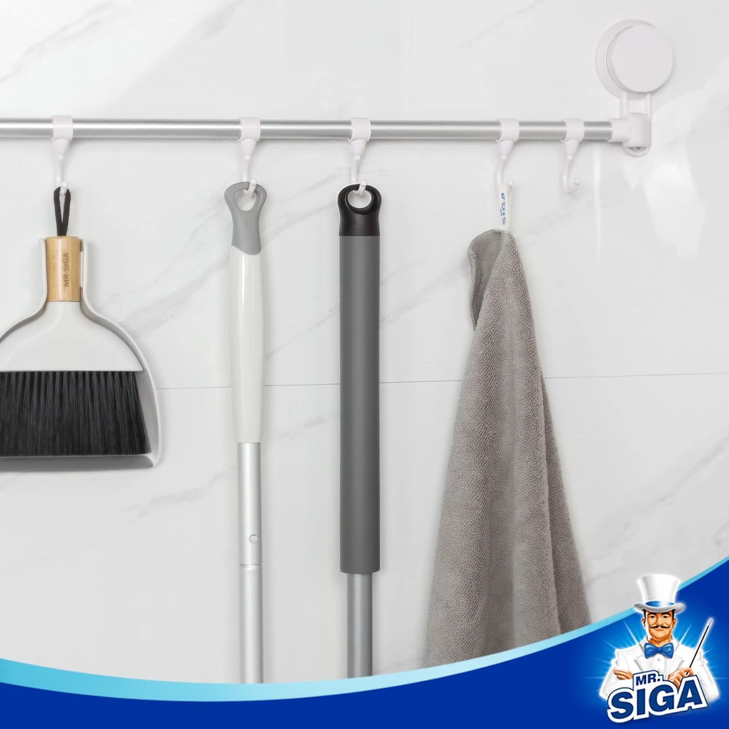 MR.SIGA Heavy Duty Grout Scrub Brush with Long Handle – Useful Birthday Gift for Friends Who Love a Spotless Home