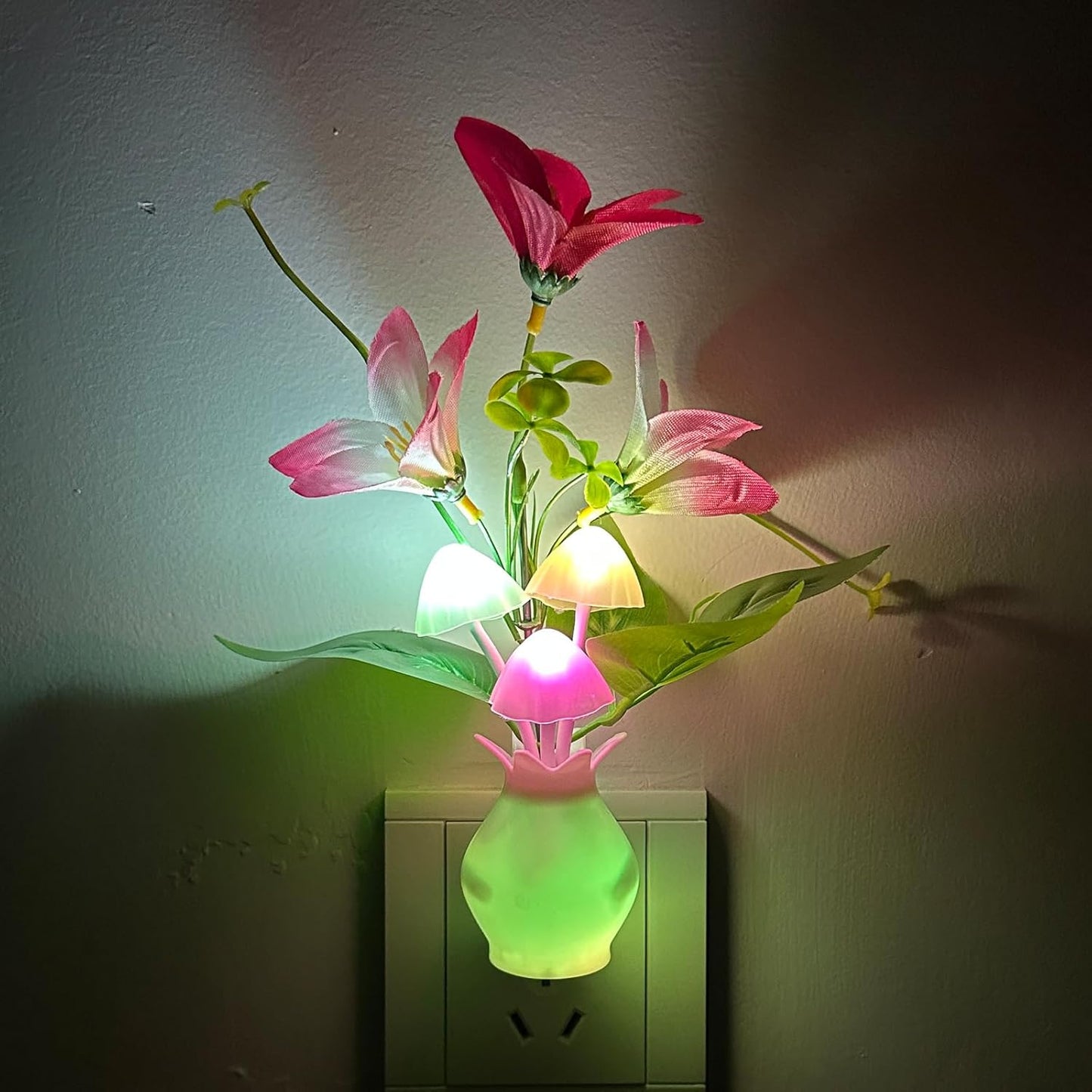 MushroomBloom Floral Night Light – Whimsical Mushroom Shade Lamp for Cozy Home and Bedroom Aesthetic