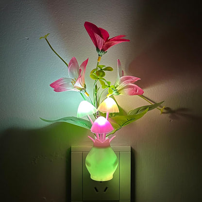 MushroomBloom Floral Night Light – Whimsical Mushroom Shade Lamp for Cozy Home and Bedroom Aesthetic