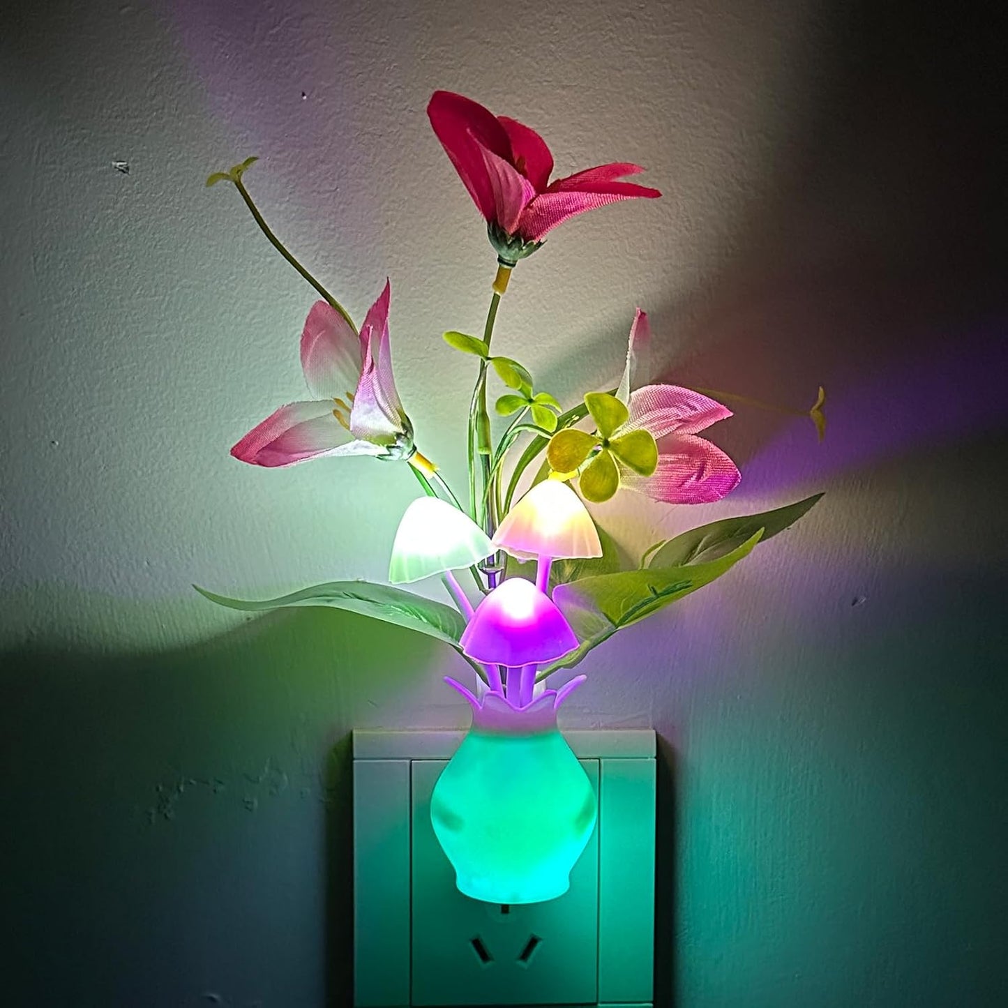MushroomBloom Floral Night Light – Whimsical Mushroom Shade Lamp for Cozy Home and Bedroom Aesthetic
