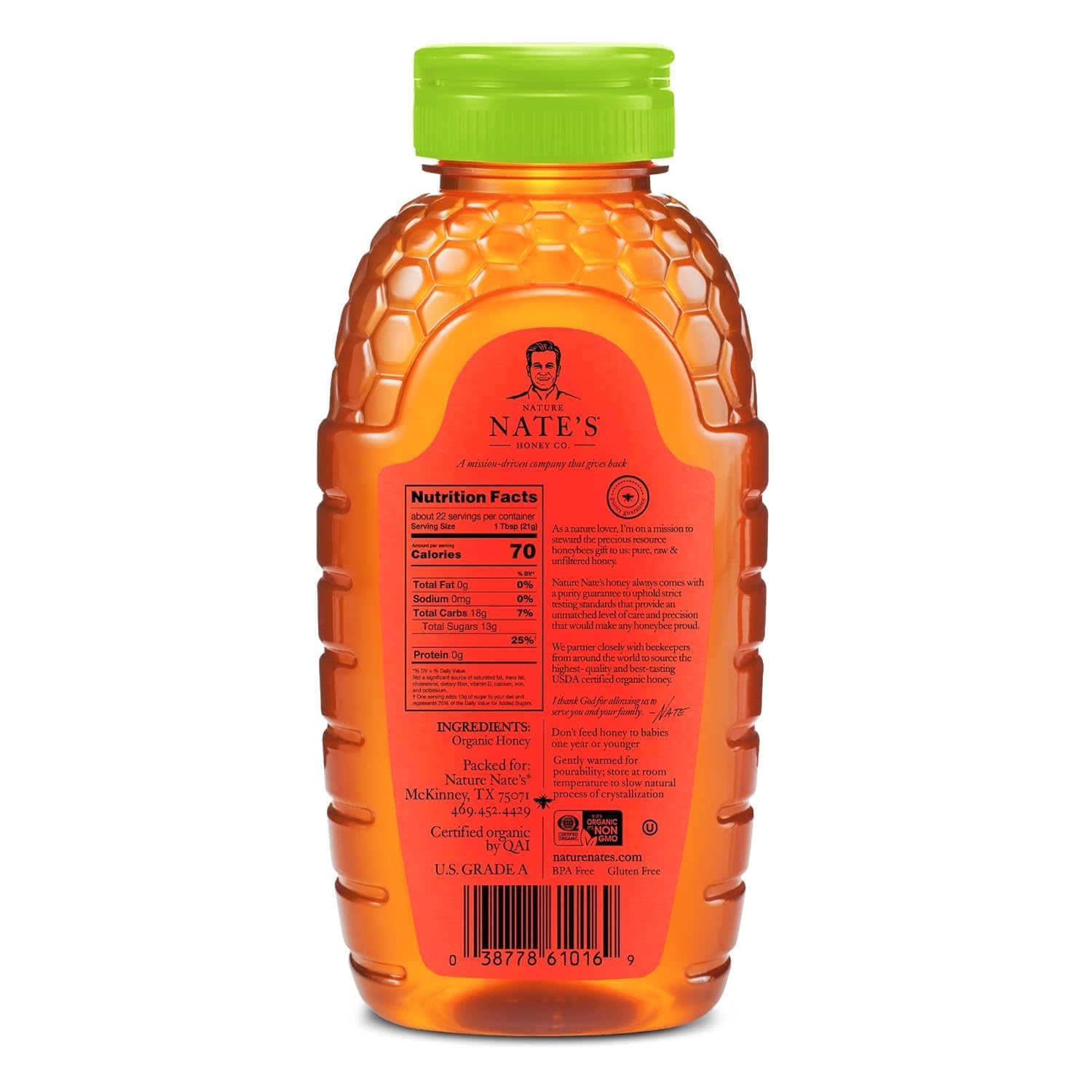 Nate's Organic Squeeze Honey – Kid-Friendly Pantry Pick, Mess-Free Honey for Pancakes and Toast