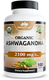 NaturaLife Labs Ashwagandha 2100 mg – Caffeine Alternative for Morning Focus and Sustained Workday Energy