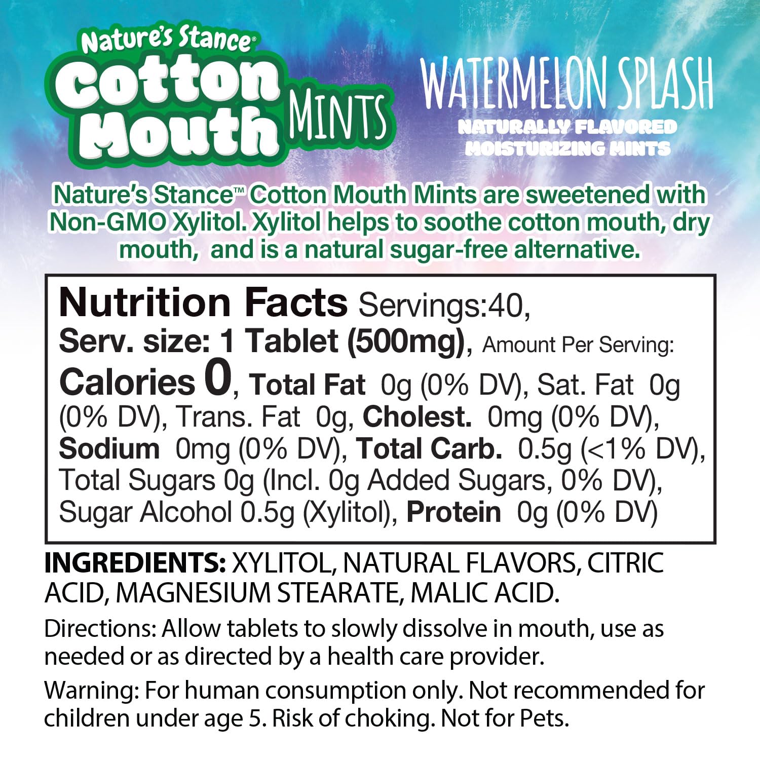 Nature's Stance Cotton Mouth Xylitol Mints – TSA-Friendly Dry Mouth Relief for Flights, Road Trips, and Long Commutes