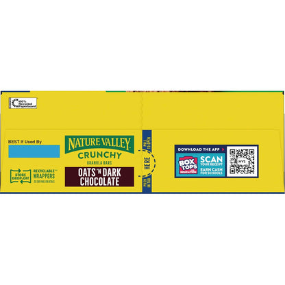 Nature Valley Crunchy Granola Bars, Oats 'n Dark Chocolate – Commute and Workday Snack for Busy Professionals