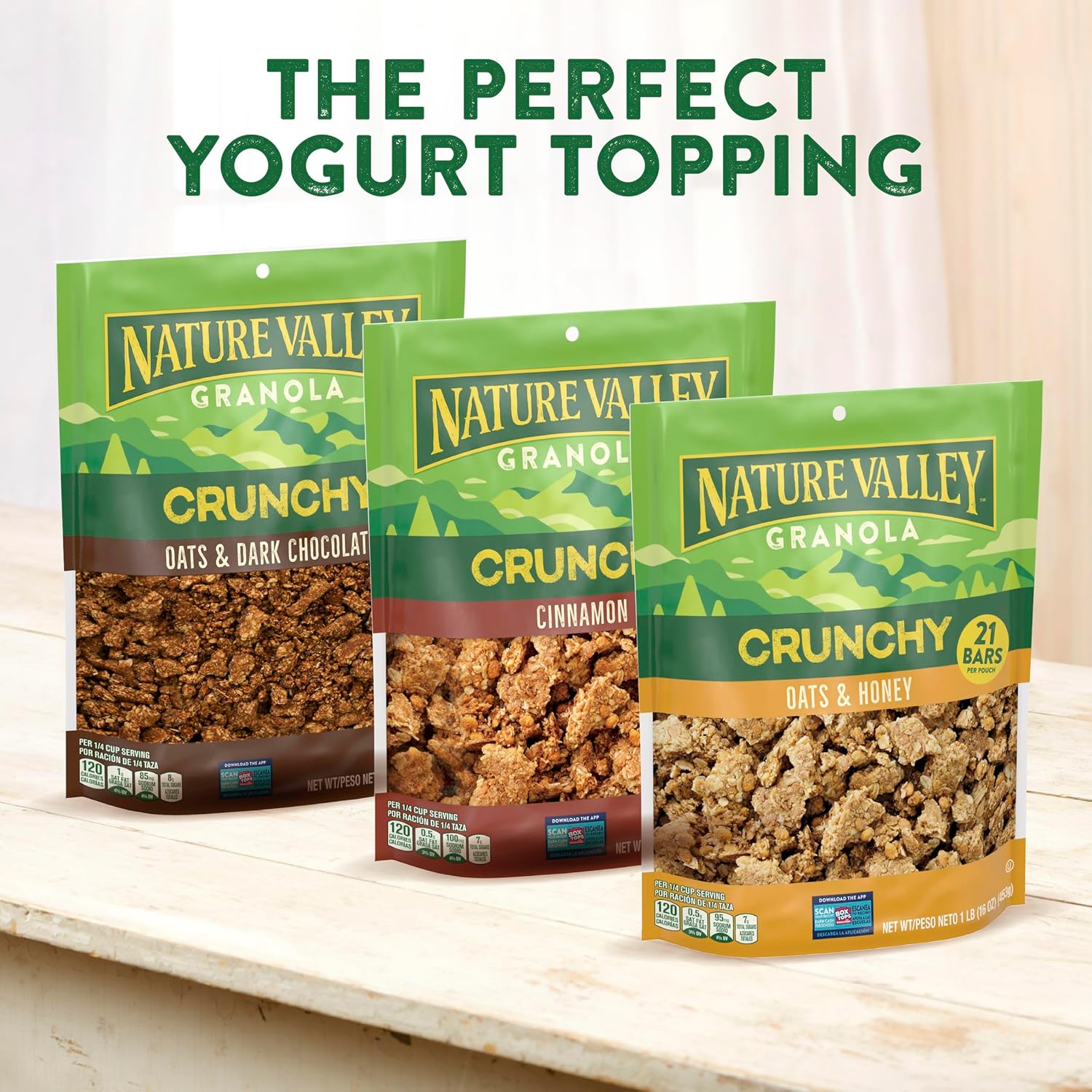 Nature Valley Crunchy Granola, Oats and Honey – Travel-Friendly Pantry Snack for Road Trips and Car Rides, 24 oz