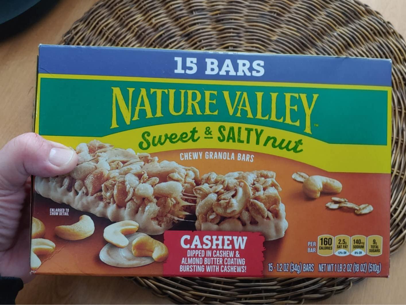 Nature Valley Sweet and Salty Nut Cashew Granola Bars – Clean Ingredient Snack Free From Artificial Additives