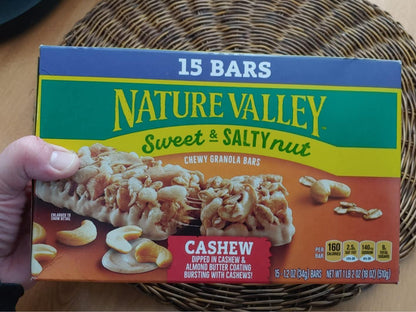 Nature Valley Sweet and Salty Nut Cashew Granola Bars – Clean Ingredient Snack Free From Artificial Additives