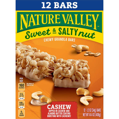 Nature Valley Sweet and Salty Nut Granola Bars – After-School Snack for Kids, No Artificial Flavors or Colors