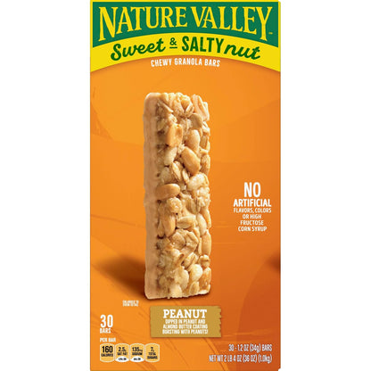 Nature Valley Sweet and Salty Nut Granola Bars – Bike Jersey Pocket Snack, Lightweight Bars for Active Days