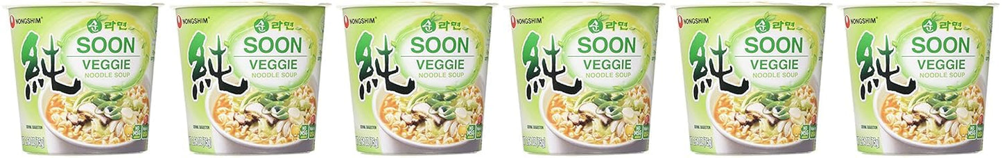 Nongshim Soon Vegan Cup Noodle – Camping Pantry Staple for Plant-Based Eaters, No-Rehydration Required