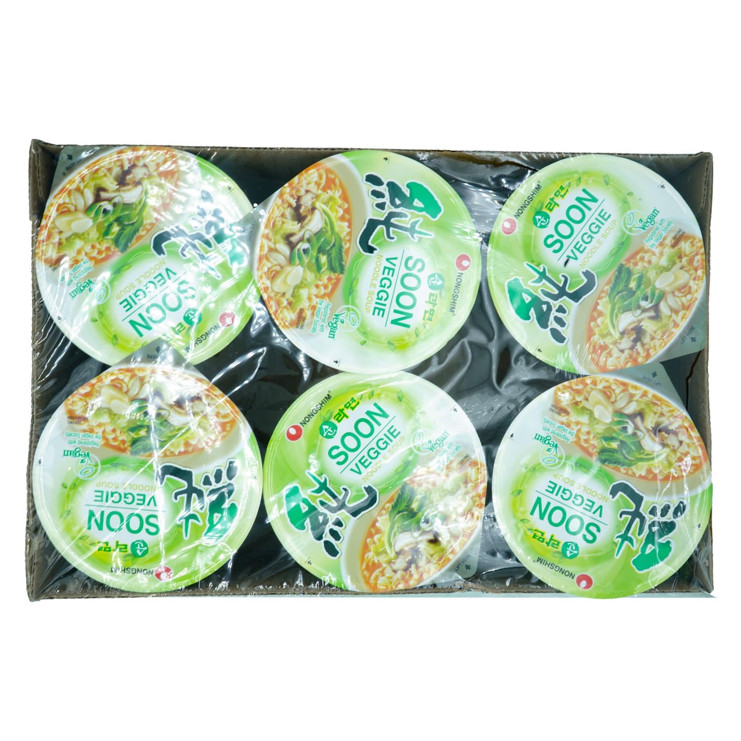 Nongshim Soon Vegan Cup Noodle – Camping Pantry Staple for Plant-Based Eaters, No-Rehydration Required