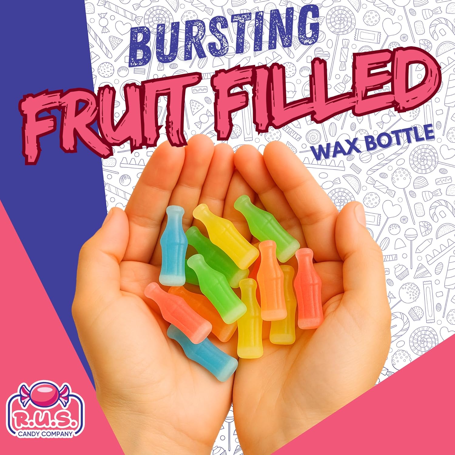 Nostalgic Wax Soda Bottles 1/2 Lb – Comfort Candy for Stress Relief Snack Jars and Bedroom Reading Nooks