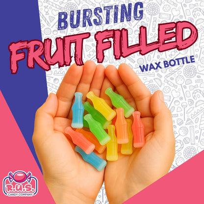 Nostalgic Wax Soda Bottles 1/2 Lb – Comfort Candy for Stress Relief Snack Jars and Bedroom Reading Nooks