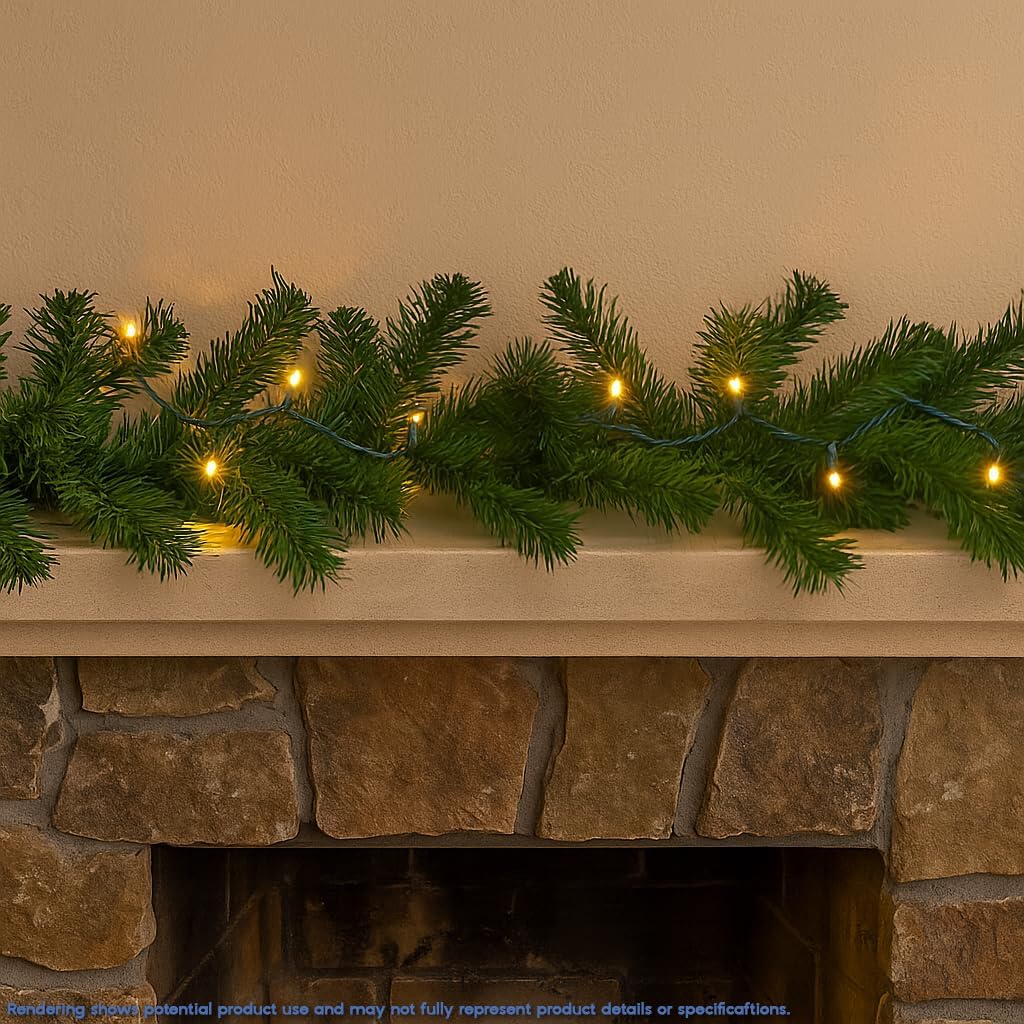 Novelty Lights 8.5 Foot LED String – Quiet Warm White Light for Intentional, Less-Is-More Home Styling