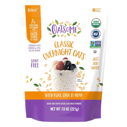 Oatsome PBfit Overnight Oats – Lunchbox Prep Overnight Oats Packed with Protein and Fiber