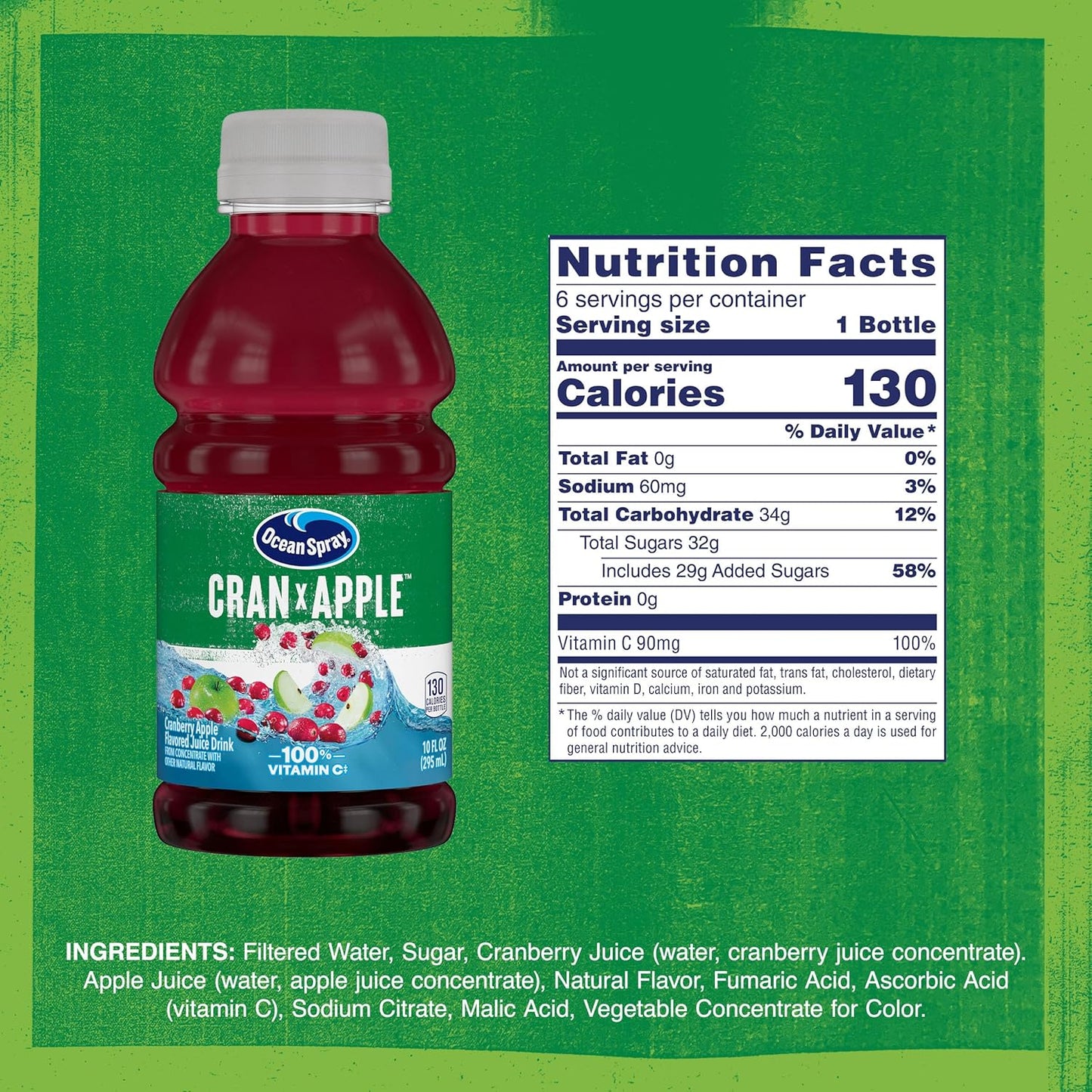 Ocean Spray Cran-Apple Juice Drink – Stocking Stuffer Sized Bottles for Vitamin C Lovers