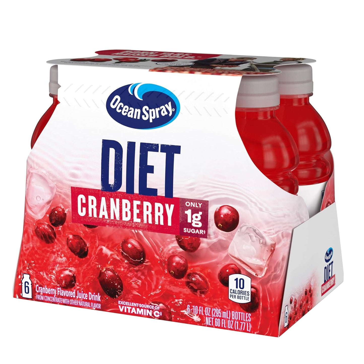 Ocean Spray Diet Cranberry Juice Drink – Low-Calorie Cranberry Bottles for Focus Breaks and Office Fridges