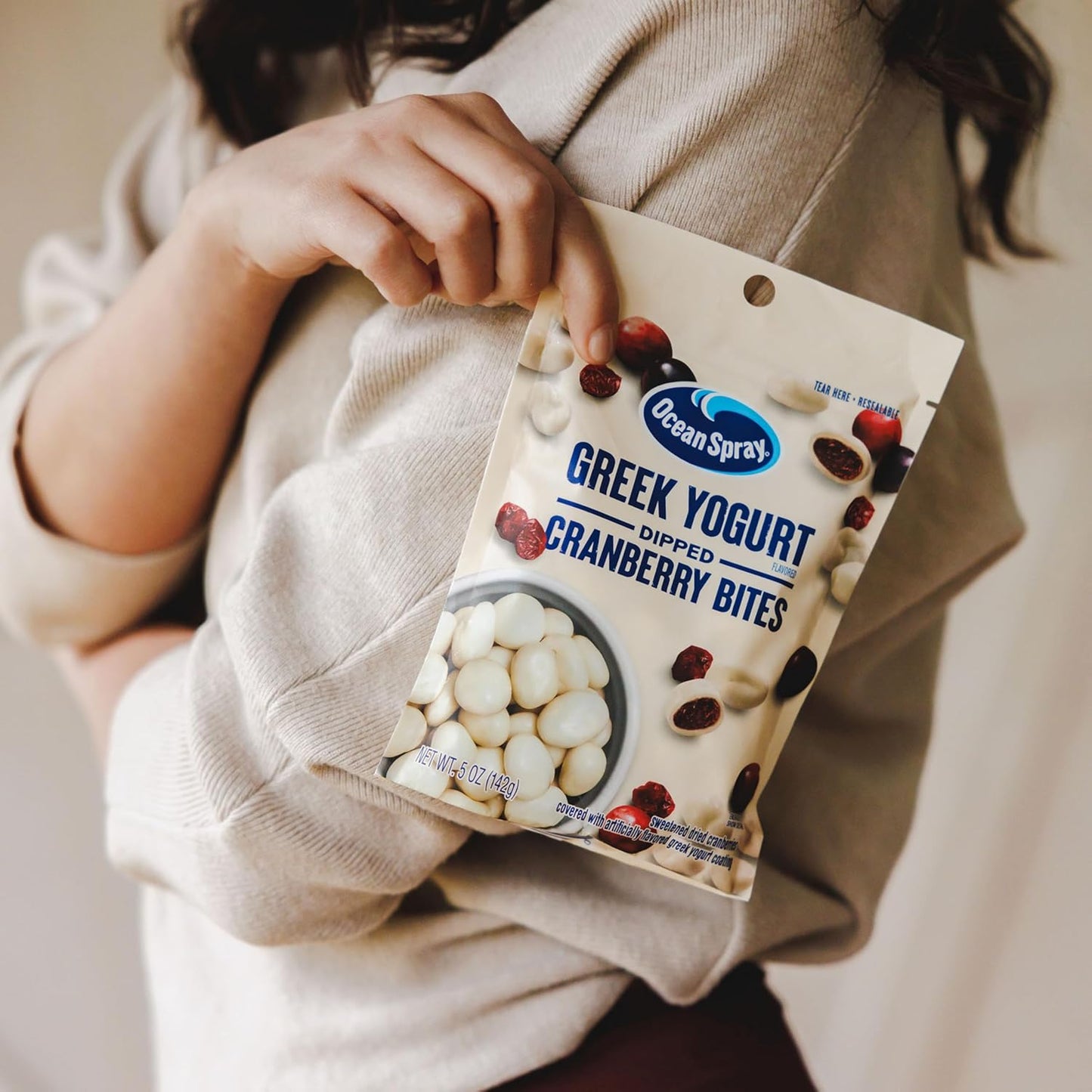 Ocean Spray Greek Yogurt Dried Cranberries, Office Snack for Busy Professionals and Long Workdays