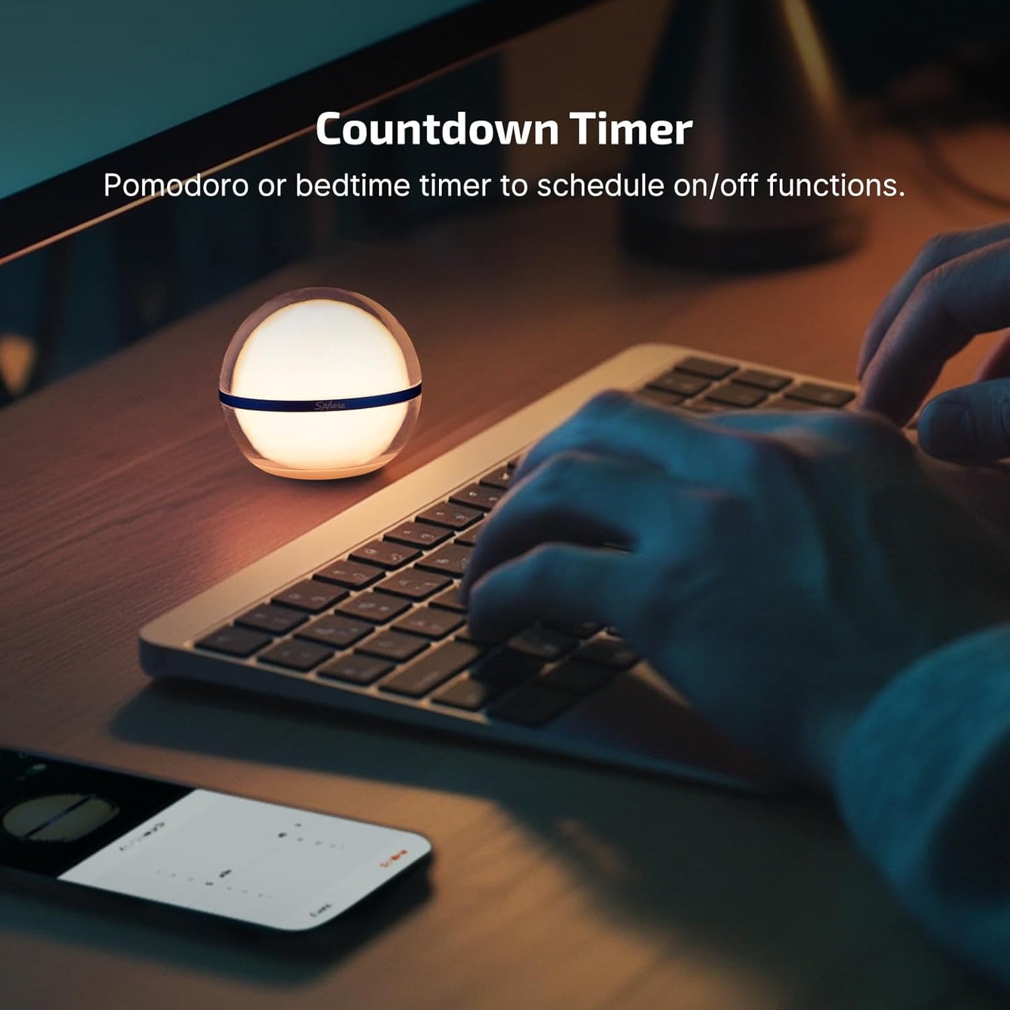 OLIGHT Sphere Rechargeable Lamp – Valentine's Day Gift Idea for Tech Lovers with Stepless Dimming and Romantic Color Cycling