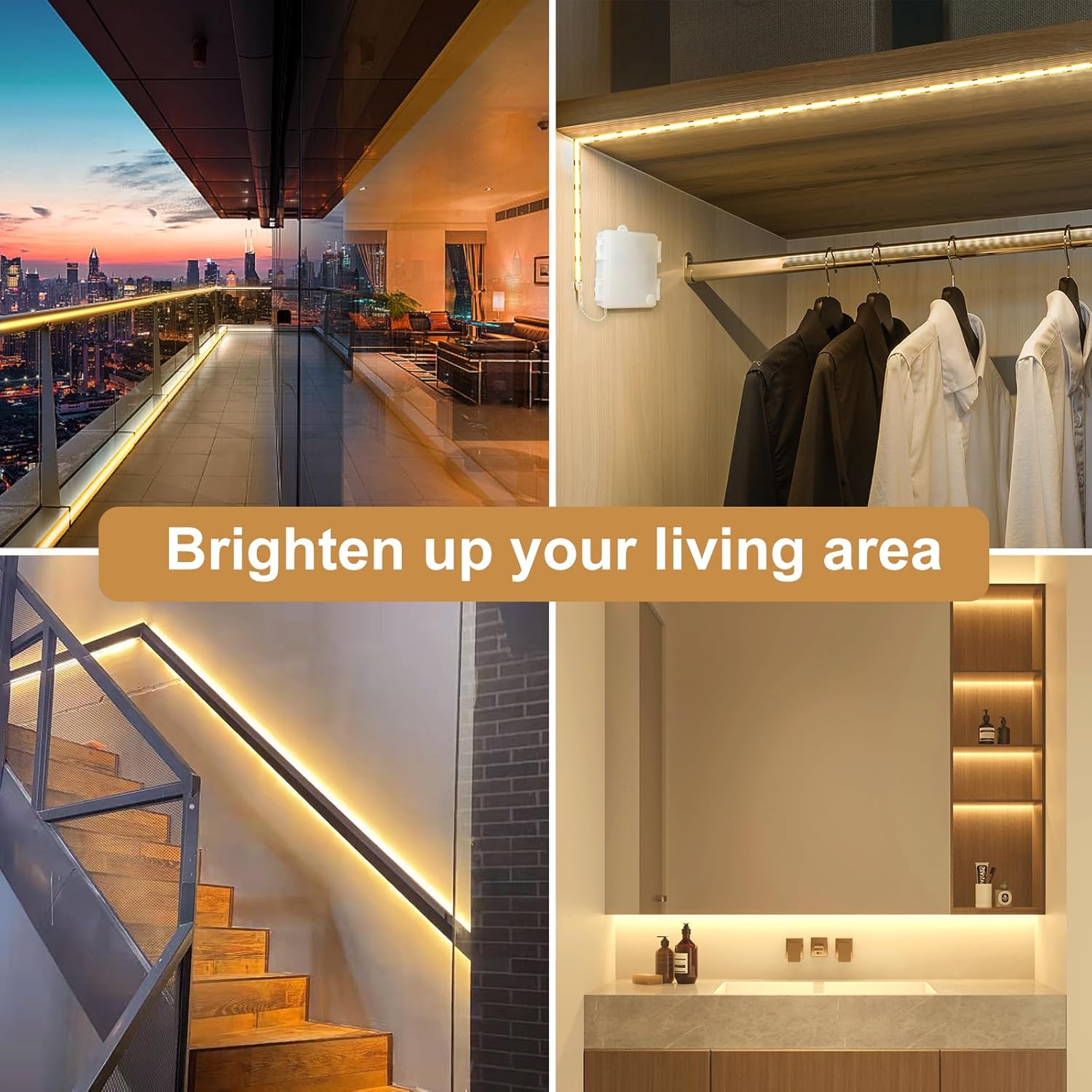 OMIKA COB LED Strip Lights – Birthday Gift for Mom and Women, Bedroom Mood Lighting Strip with Dimmable Warm White and RGB Modes