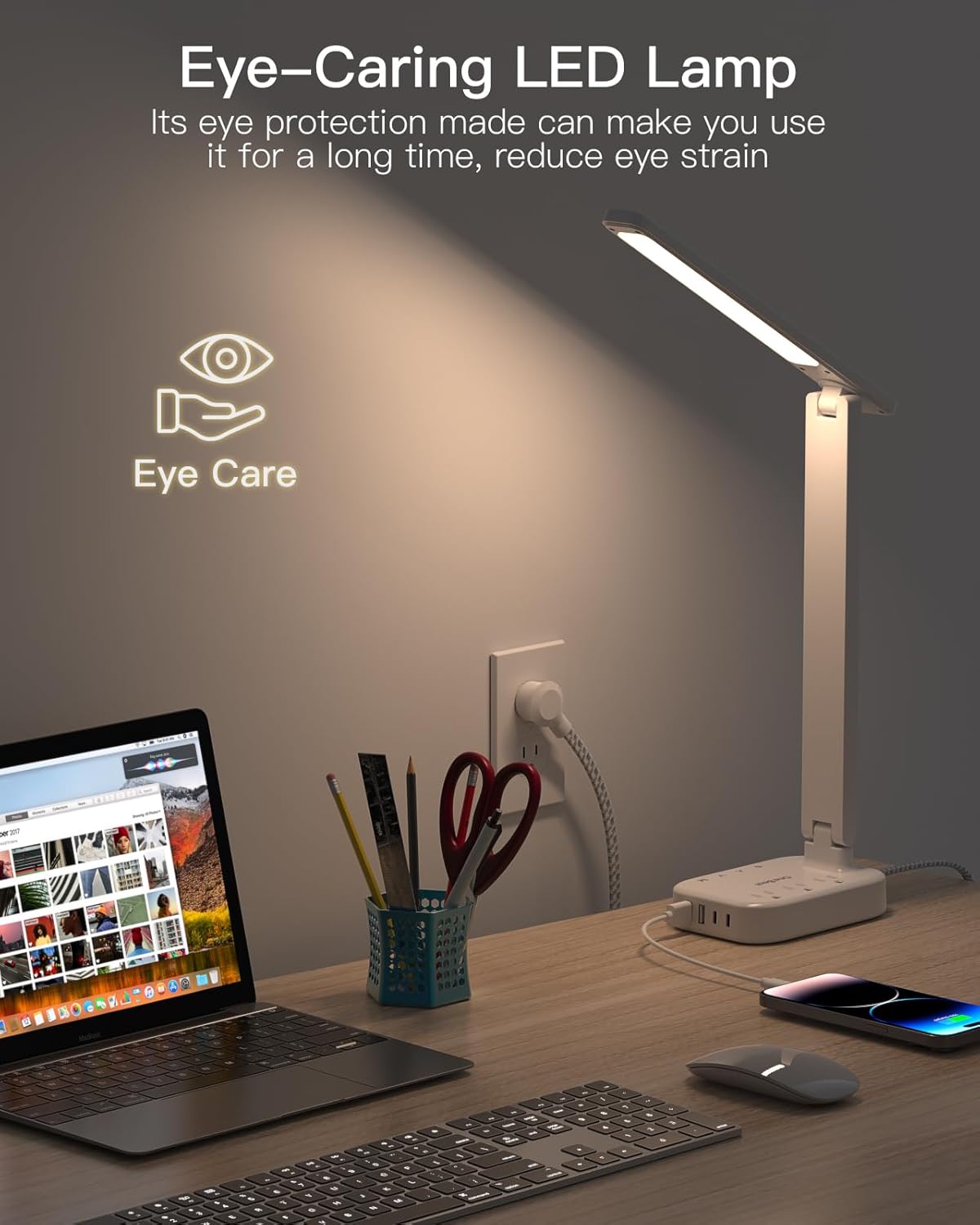 One Beat Fold-Flat LED Reading Light with Power Strip – Less-Is-More Bedroom Side Table Upgrade