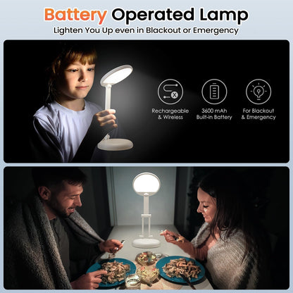 One Fire Wireless Rechargeable Lamp – Modern Home Accent for Reading Nooks, Touch Dimming with Warm Ambiance