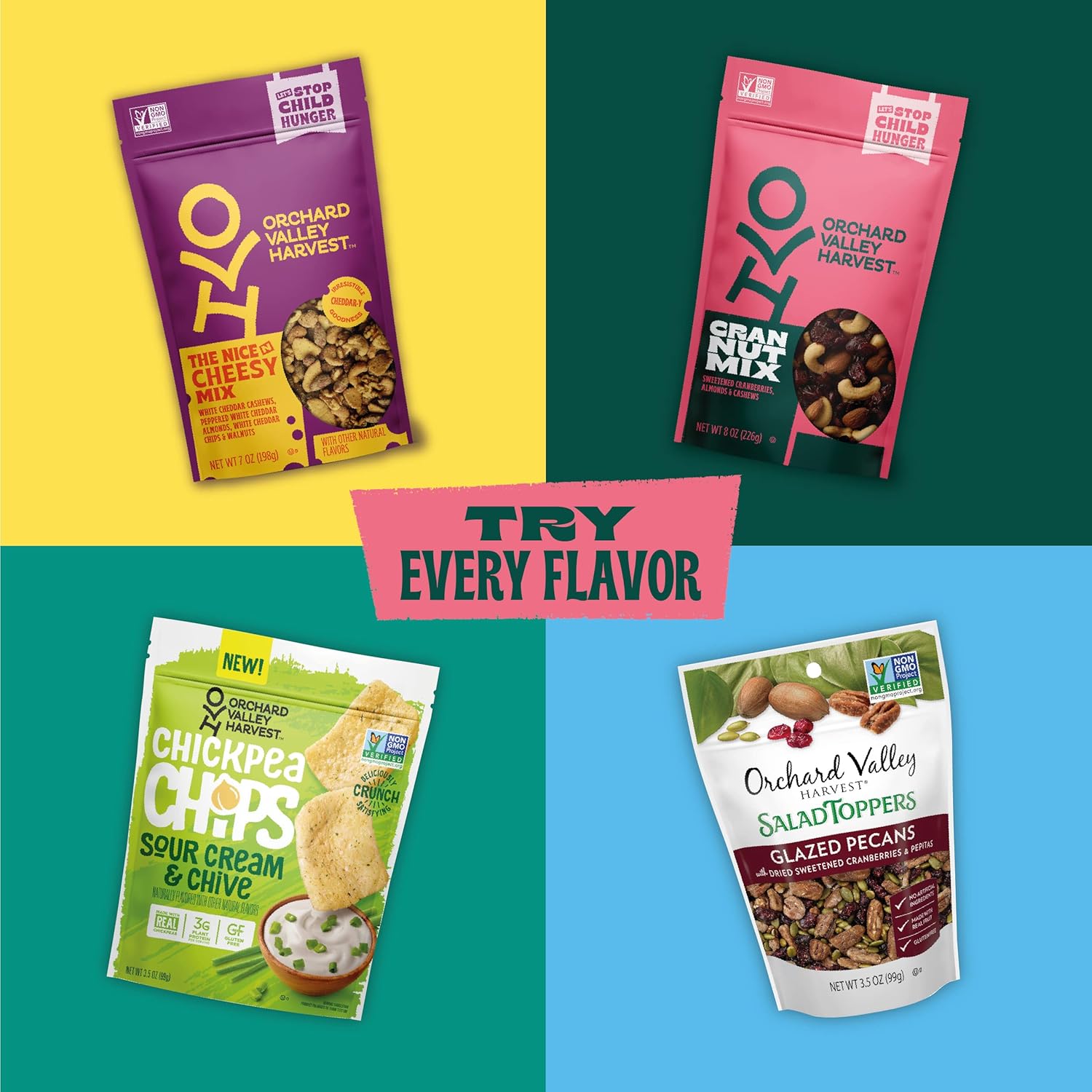 Orchard Valley Harvest Cran Nut Trail Mix – Non-GMO Kids Snack Singles Safe for Lunchboxes and Field Trips