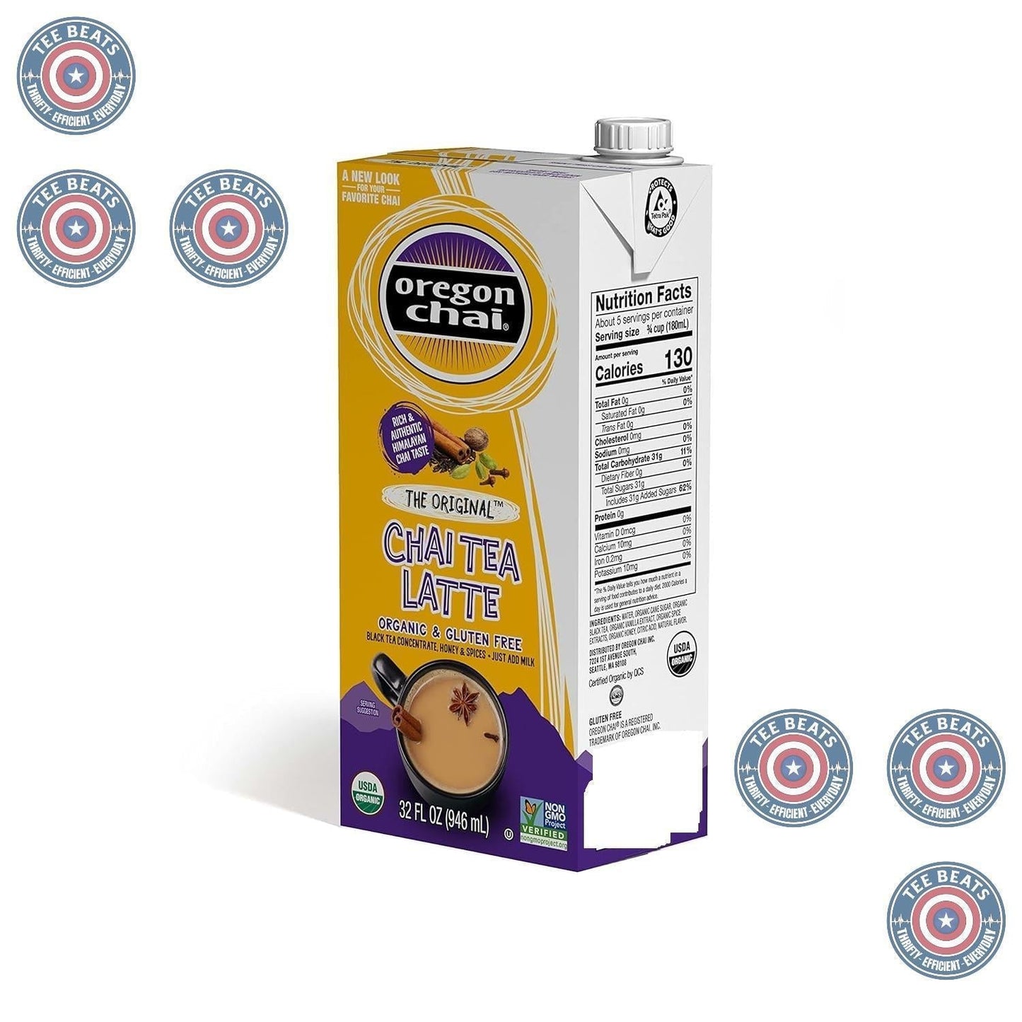 Oregon Chai Original Chai Concentrate for Effortless Entertaining, Pour, Stir, Serve with No Specialty Equipment