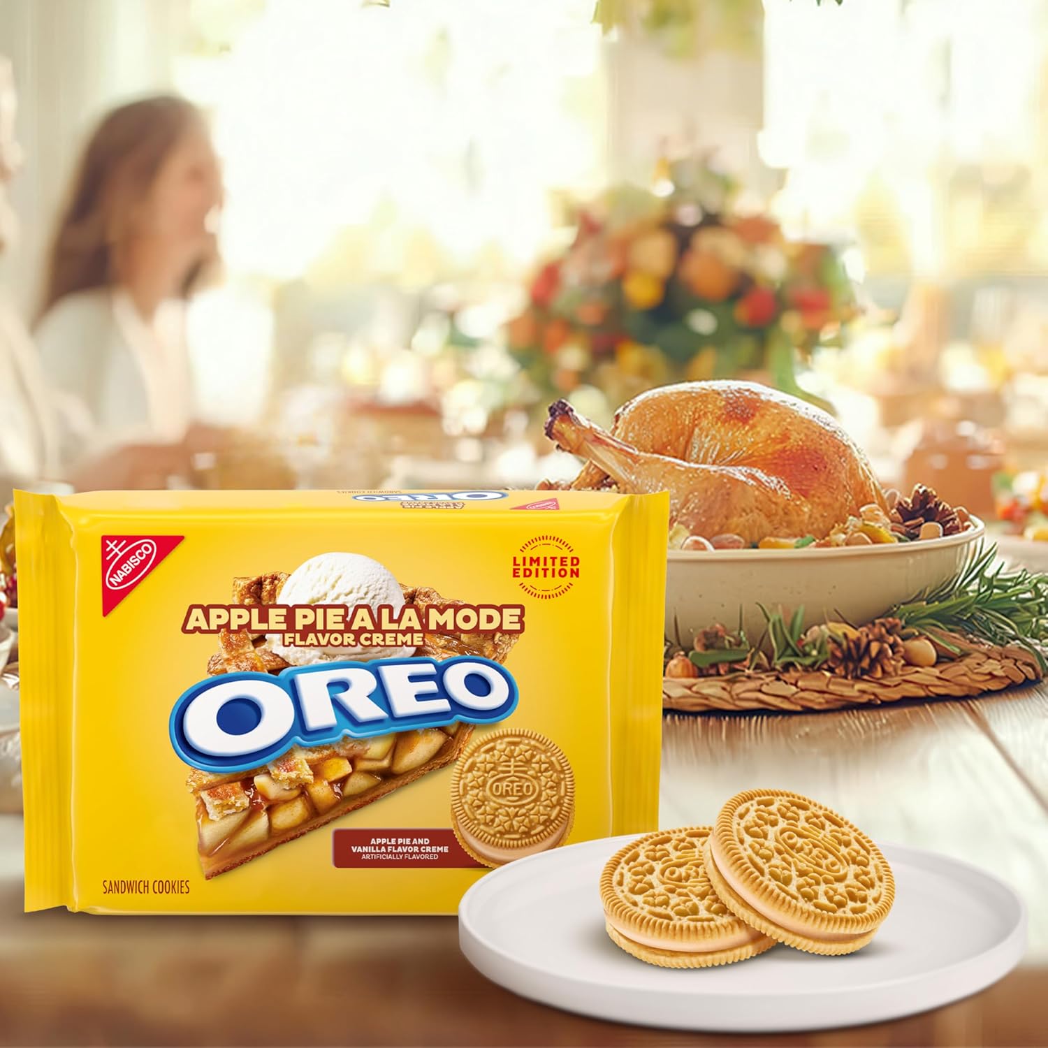 OREO Apple Pie a la Mode Sandwich Cookies – Collectible Flavor Gift for Dessert Lovers