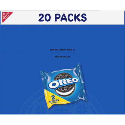 OREO Chocolate Creme Snack Packs – Break Room and Commuter Bag Treats for Busy Workdays, 20 Single-Serve Packs