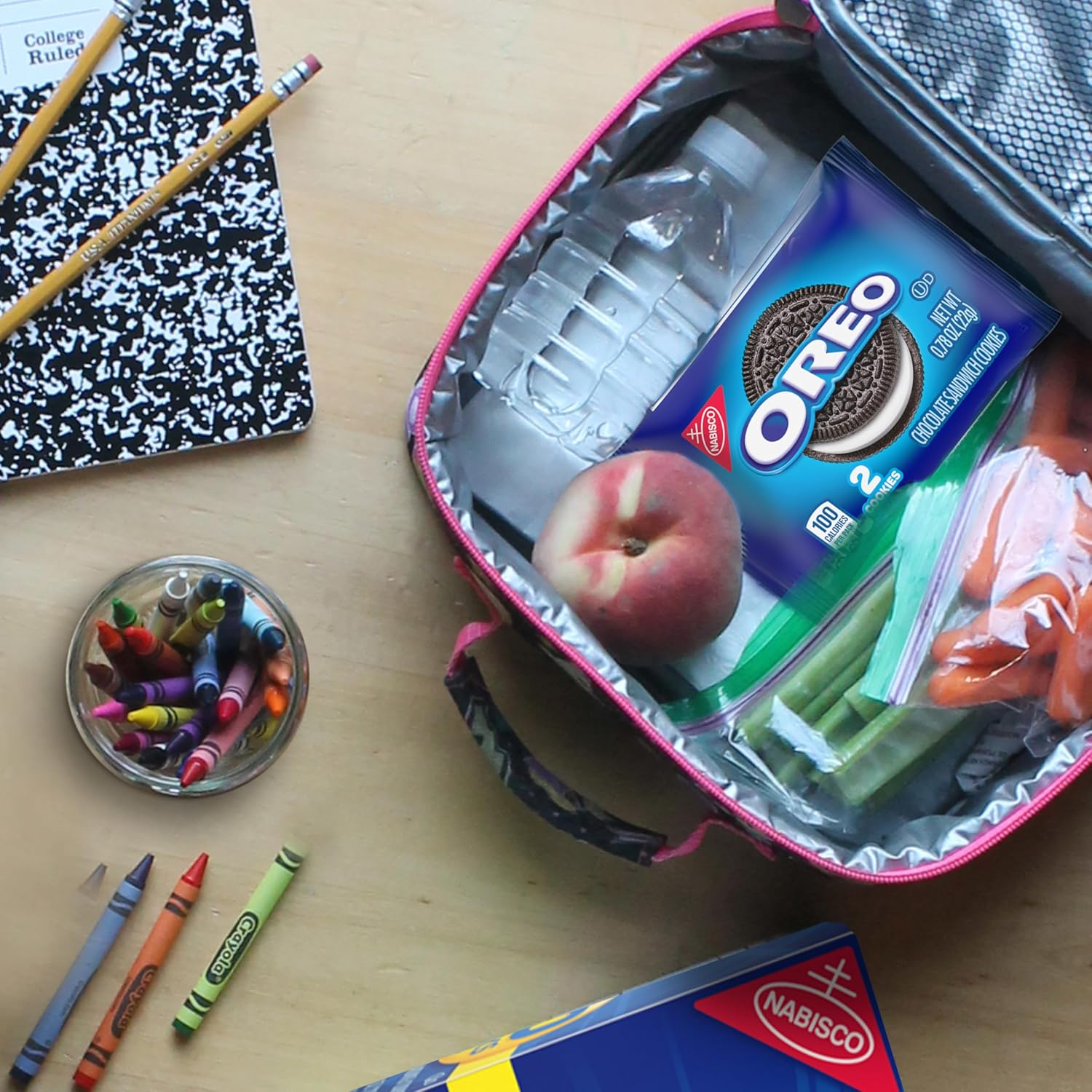OREO Chocolate Creme Snack Packs – Break Room and Commuter Bag Treats for Busy Workdays, 20 Single-Serve Packs