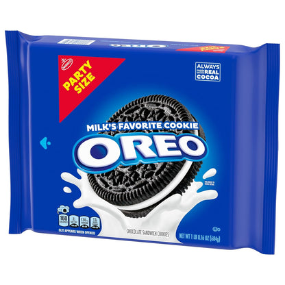 OREO Chocolate Sandwich Cookies, Party Size 24.16 oz – Valentine's Day Sweet Treat Gift for Him or Her