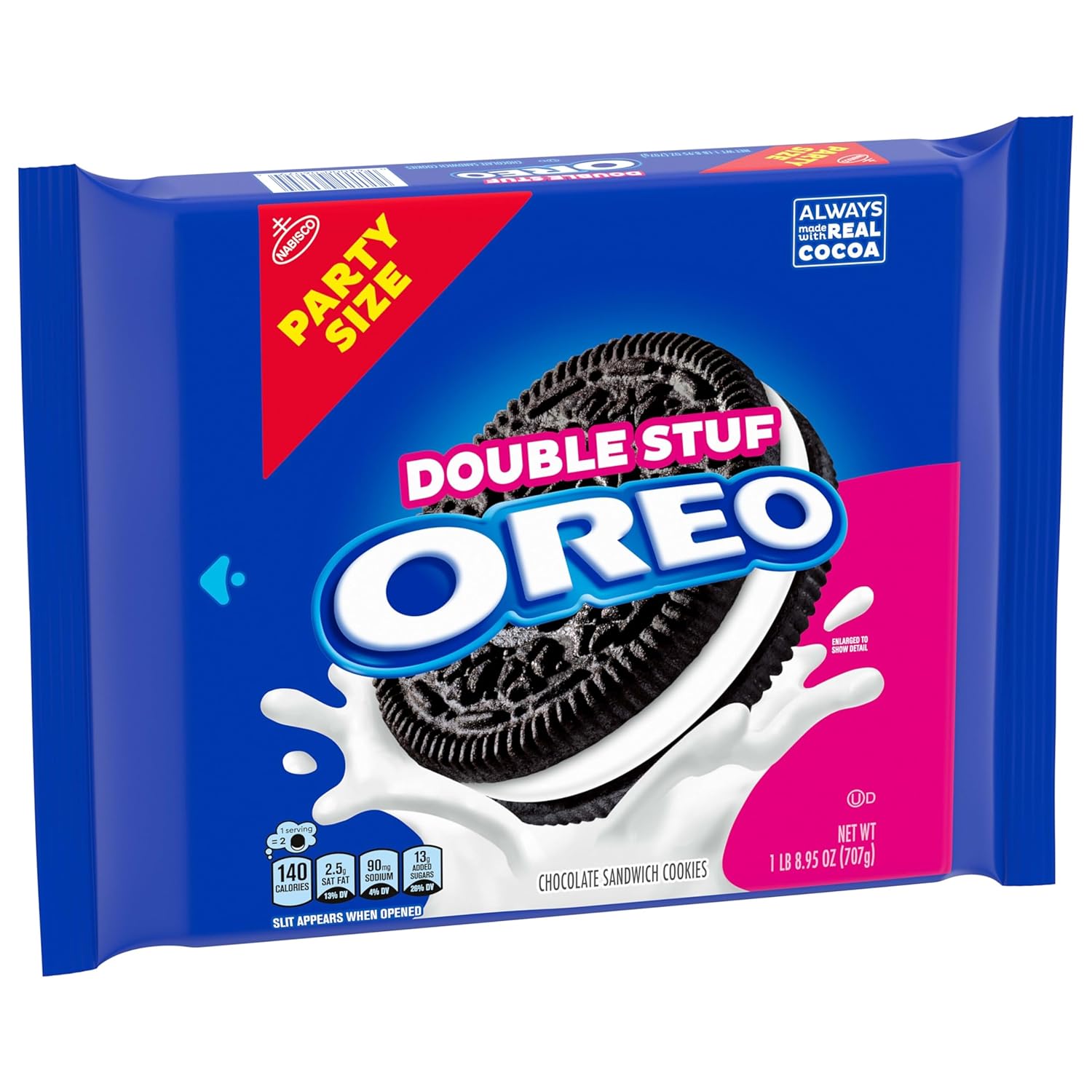 OREO Double Stuf Creme Filled Cookies – Office Pantry Staple for Client Meetings, Welcome Snacks, and Team Celebration Days, 24.95 oz