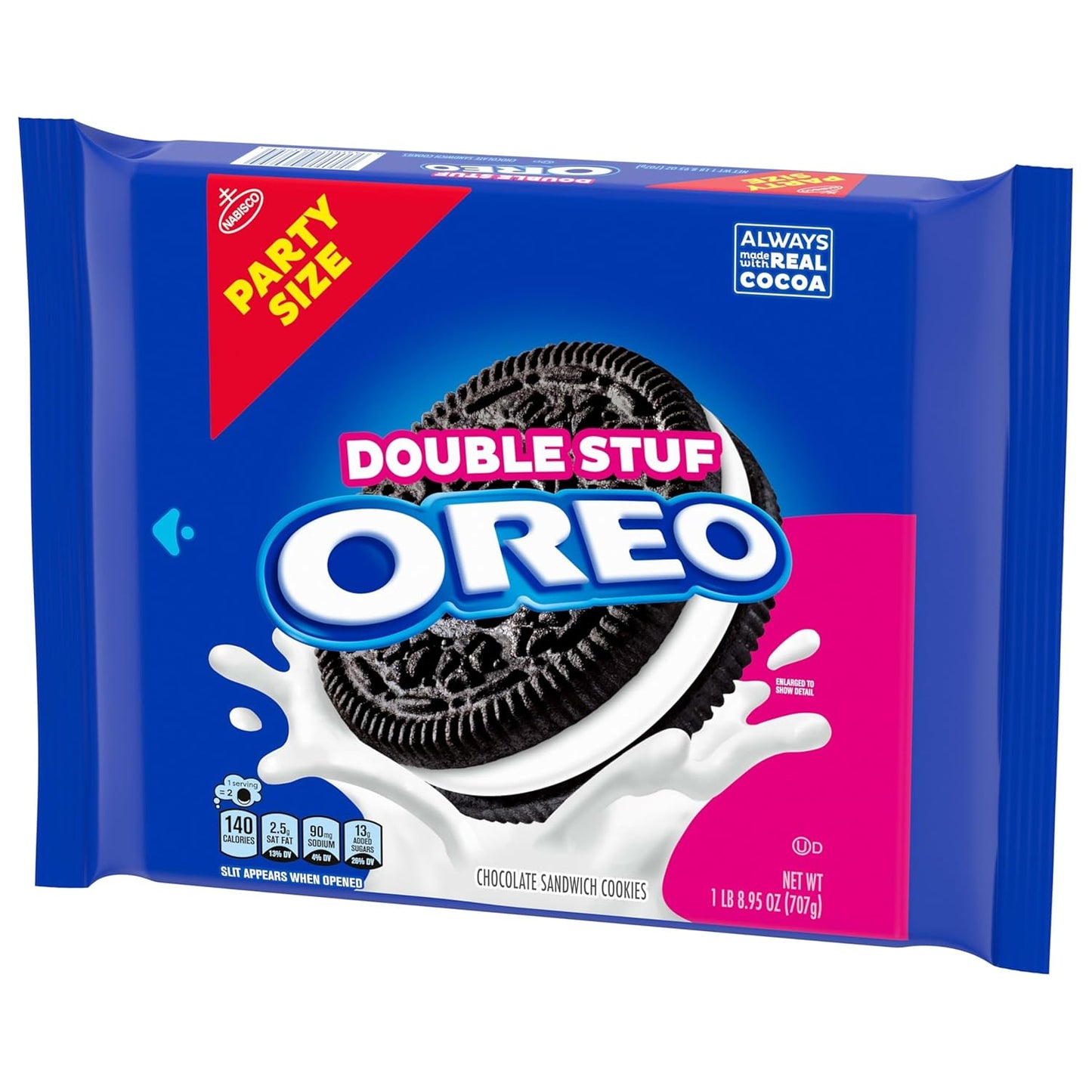 OREO Double Stuf Creme Filled Cookies – Office Pantry Staple for Client Meetings, Welcome Snacks, and Team Celebration Days, 24.95 oz