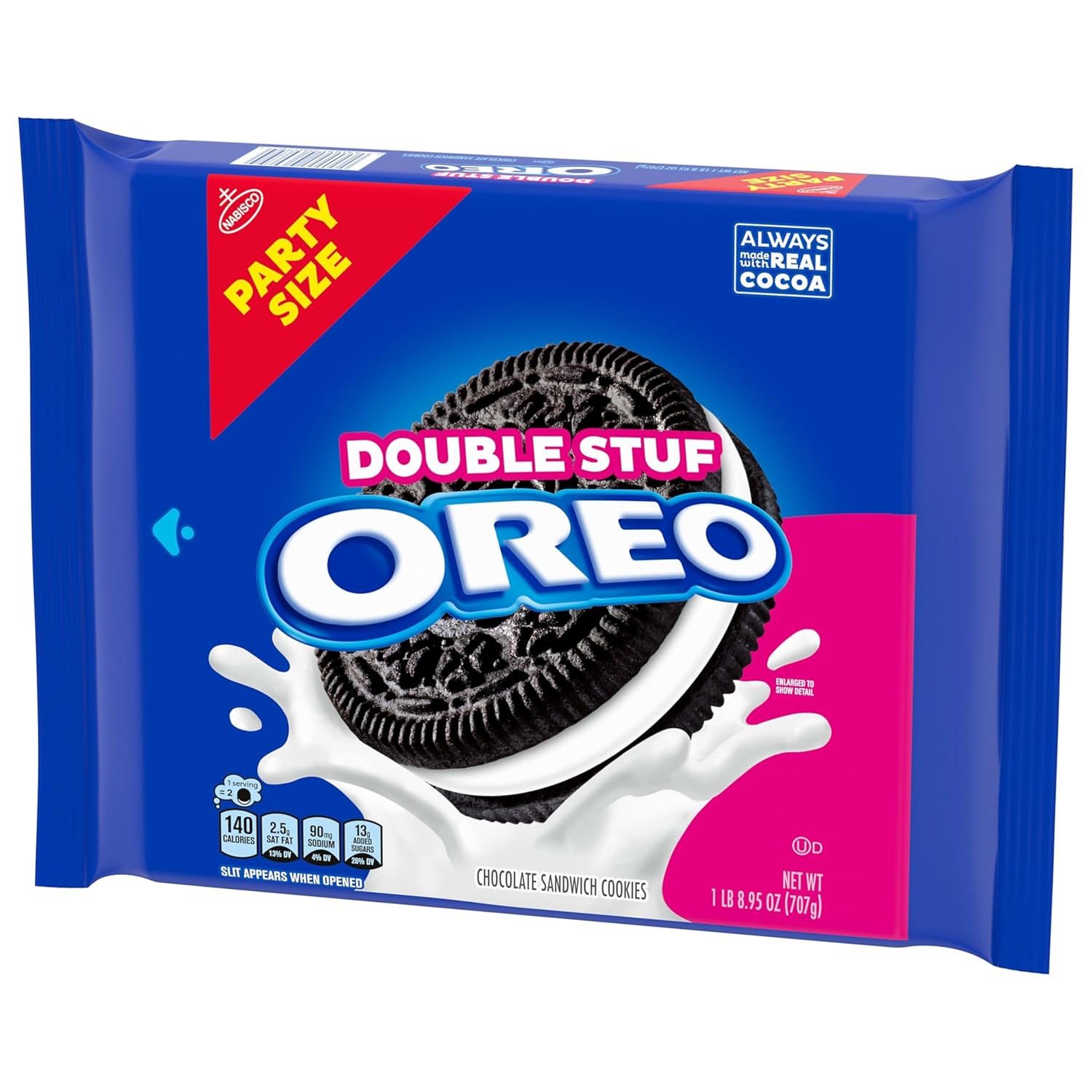 OREO Double Stuf Creme Filled Cookies – Office Pantry Staple for Client Meetings, Welcome Snacks, and Team Celebration Days, 24.95 oz
