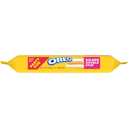OREO Double Stuf Golden Sandwich Cookies for School-Safe Lunchbox Treats, Kosher Family Size 24.95 oz
