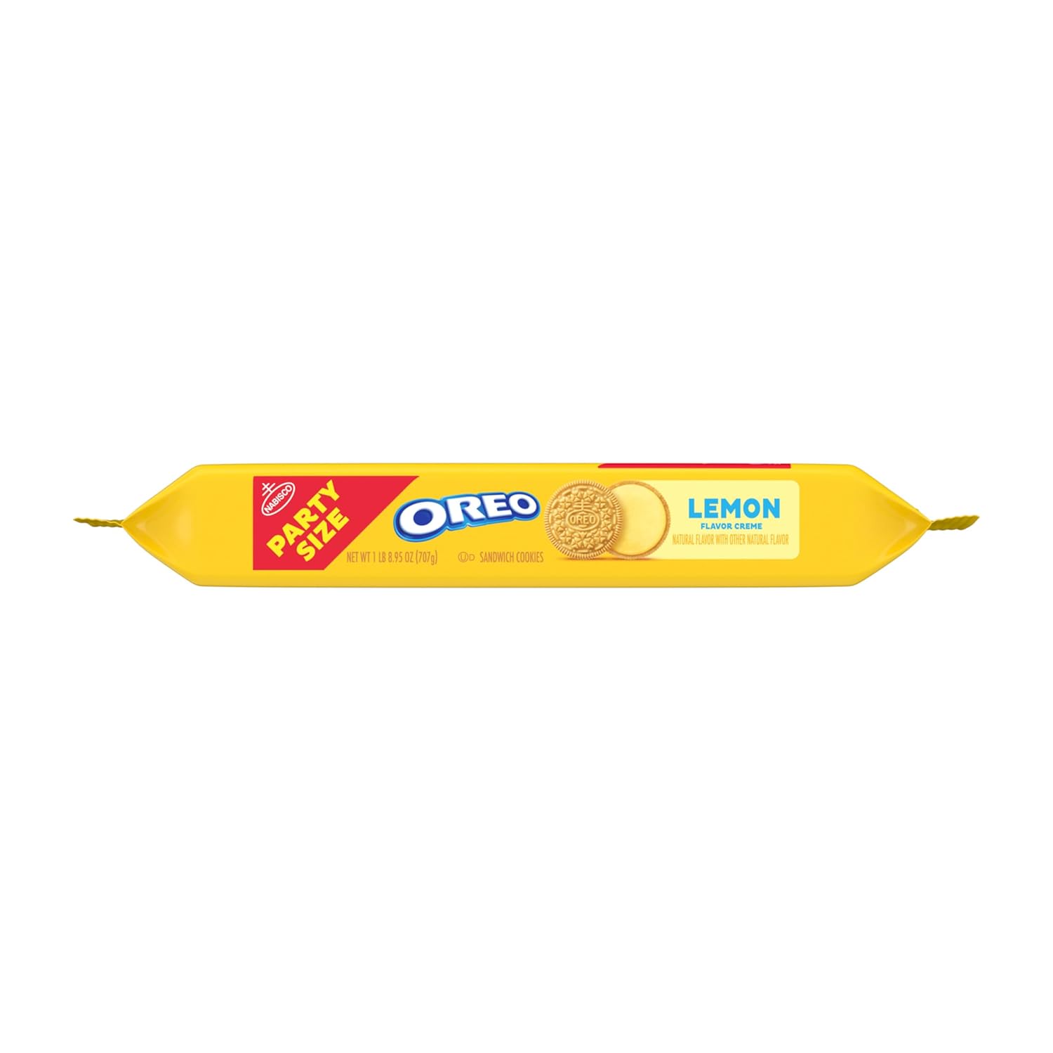 OREO Lemon Creme Sandwich Cookies – Tangy Lemon Dessert for Relaxing Evening Wind-Down, Party Size 24.95 oz