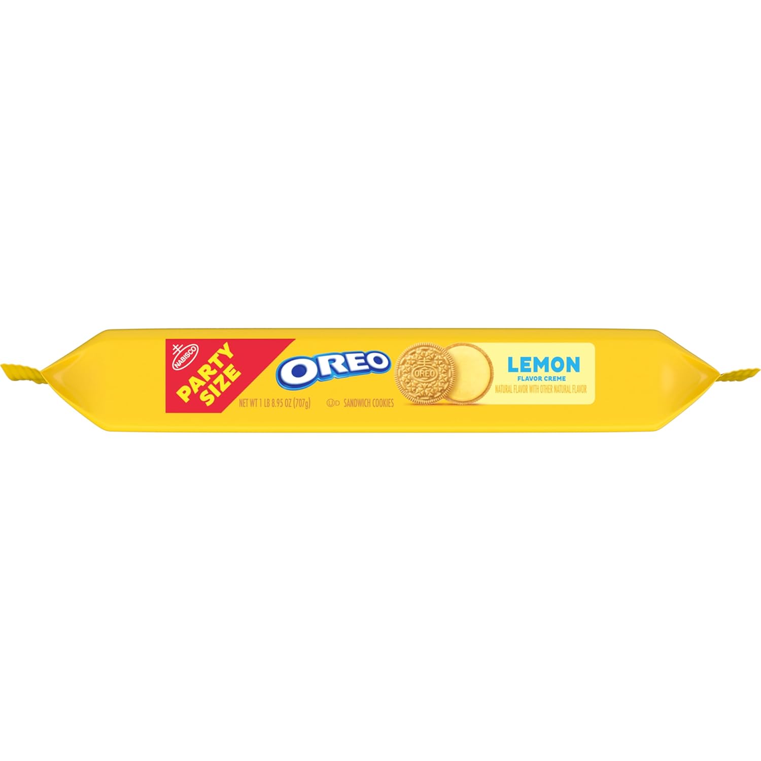 OREO Lemon Creme Sandwich Cookies – Tangy Lemon Dessert for Relaxing Evening Wind-Down, Party Size 24.95 oz
