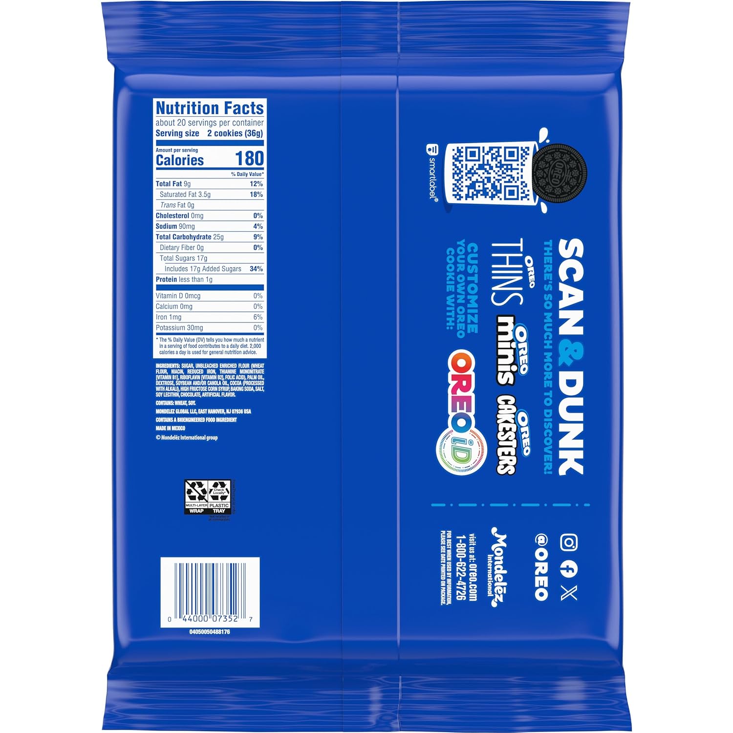 OREO Mega Stuf Sandwich Cookies, Bulk 25.35 oz – Tailgate and Park Day Treat for On-the-Go Snacking