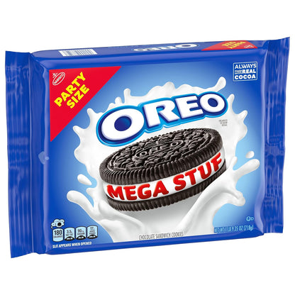 OREO Mega Stuf Sandwich Cookies, Bulk 25.35 oz – Tailgate and Park Day Treat for On-the-Go Snacking