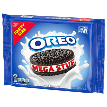 OREO Mega Stuf Sandwich Cookies, Bulk 25.35 oz – Tailgate and Park Day Treat for On-the-Go Snacking