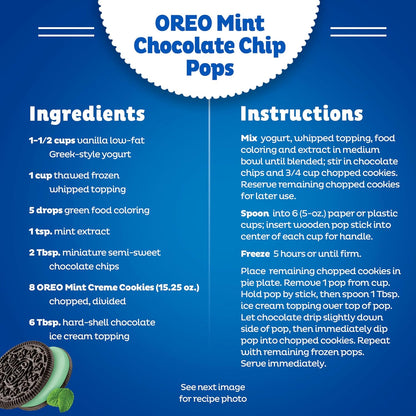 OREO Mint Creme Chocolate Wafer Sandwich Cookies Party Size 24.95 oz – Quick Desk Treat and Afternoon Energy Boost for Work