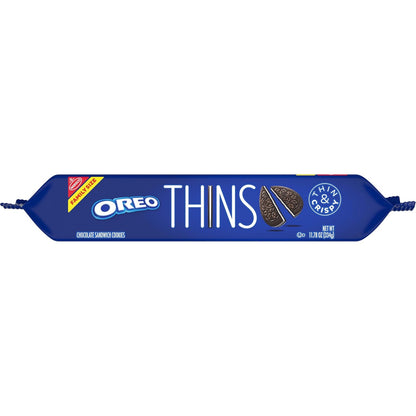 OREO Thins Family Size Cookies – Crispy, Lighter Treat for Couch Snacking and Relaxing Bath Nights