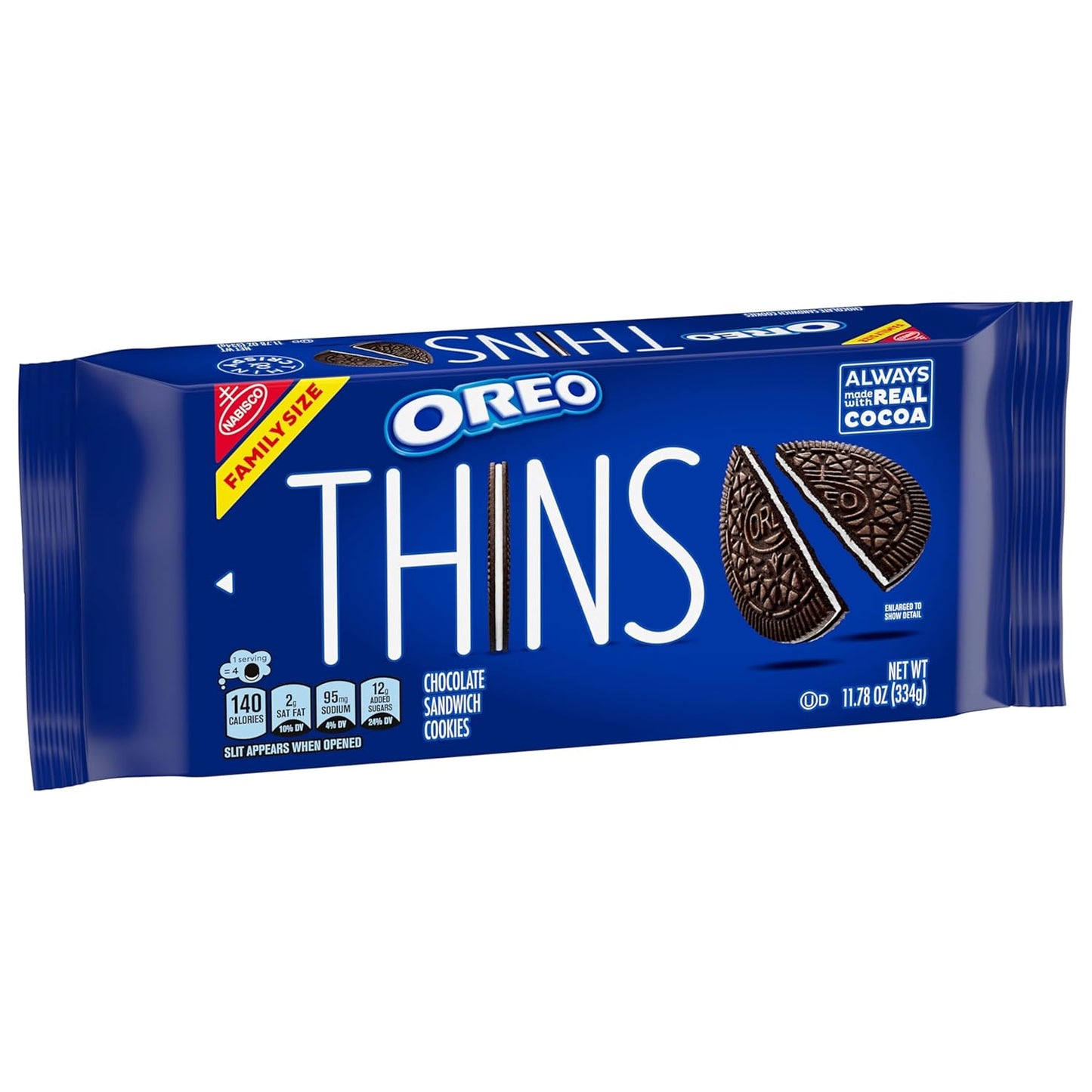 OREO Thins Family Size Cookies – Crispy, Lighter Treat for Couch Snacking and Relaxing Bath Nights