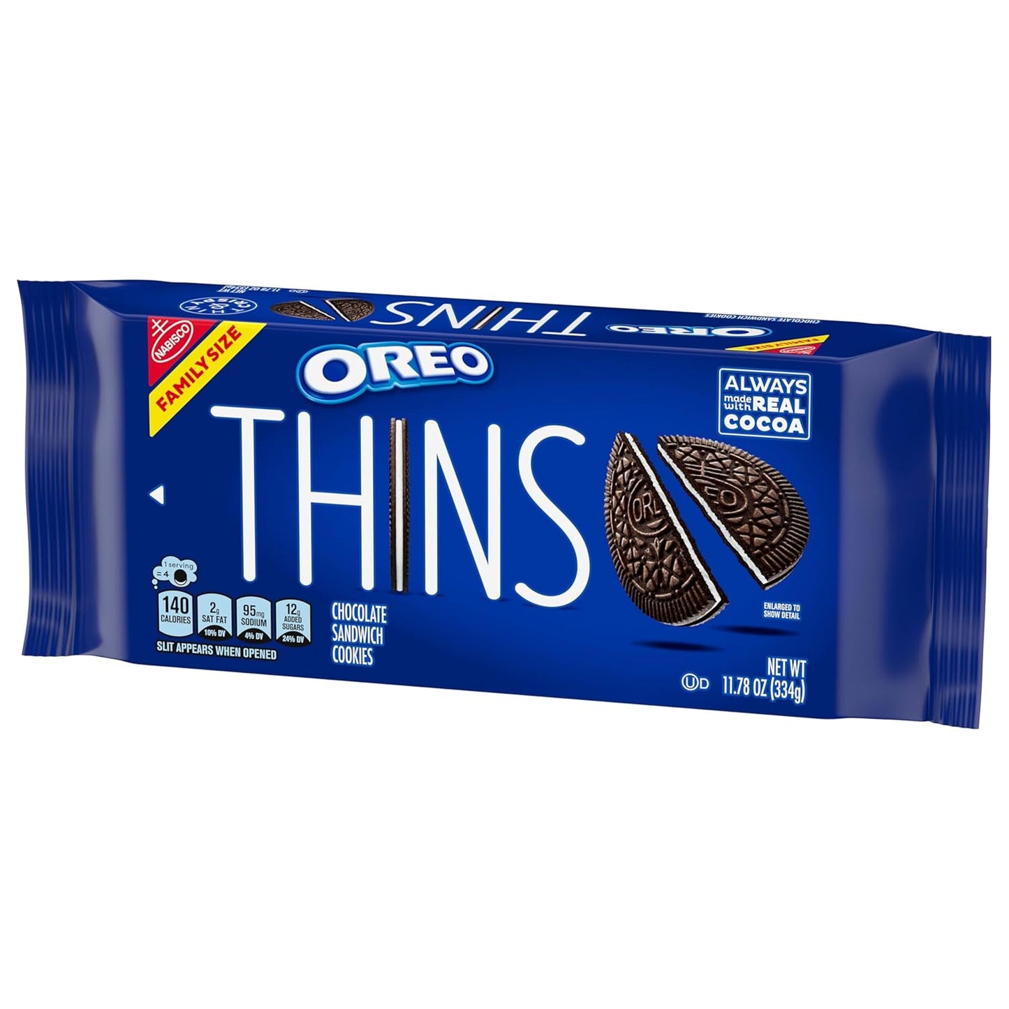 OREO Thins Family Size Cookies – Crispy, Lighter Treat for Couch Snacking and Relaxing Bath Nights