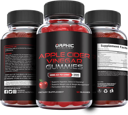ORPHIC NUTRITION Apple Cider Vinegar Gummies 1000mg – Valentine's Day Gift for the Wellness Enthusiast
