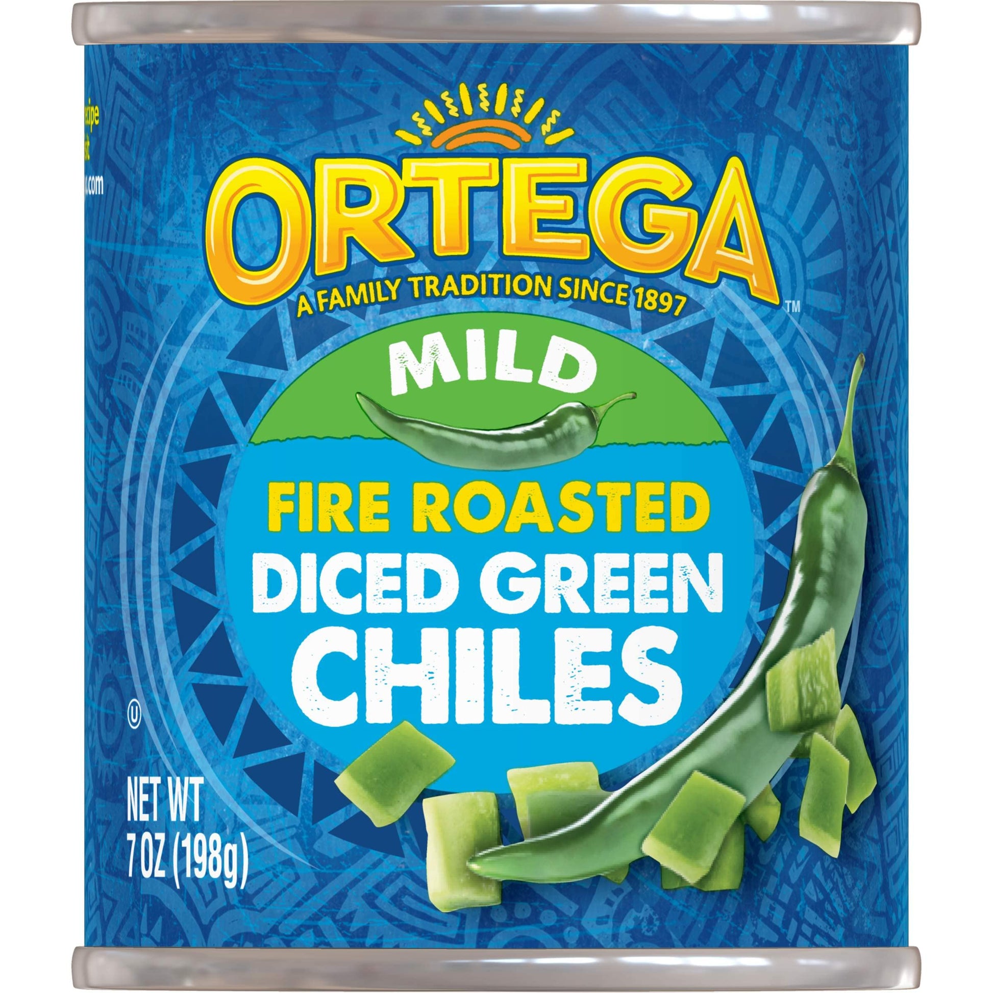 Ortega Mild Diced Green Chiles 7 oz — Family-Safe Flavor for Quesadillas, Eggs, and Dips